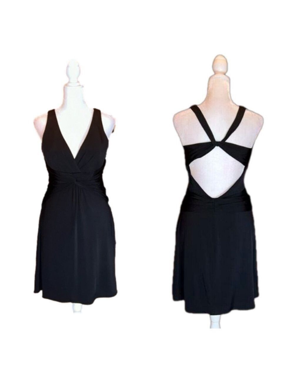 LAUNDRY by SHELLI SEGAL Sexy Black Evening Cocktail Party Dress Size 6. NWT! - Picture 3 of 13